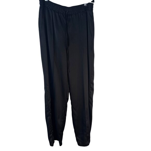 2/$30 Zara Womens Black Jersey Pants Large Elastic Waist - Picture 1 of 16
